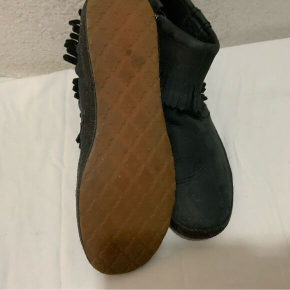 UGG Tiana Fringe Ankle Booties Leather Side Zip Casual 1005454 Womens 8 - Picture 12 of 13